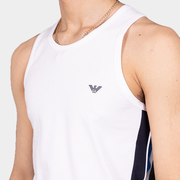 Emporio Armani Mens White Side Tape Stretch Vest main image