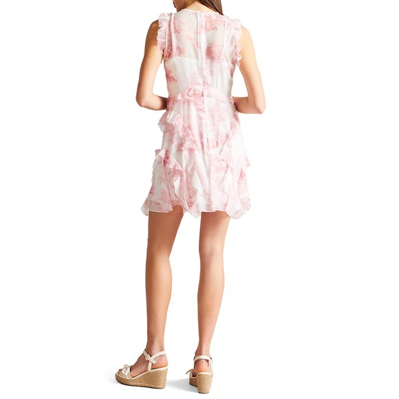 Ted Baker Womens Pink Kenedi Sleeveless Waterfall Mini Dress #3