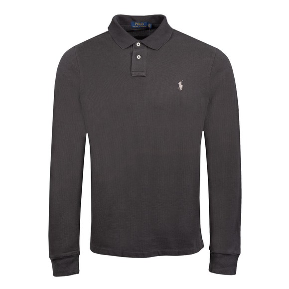 Polo Ralph Lauren Mens Blue Custom Slim Fit Long Sleeve Polo Shirt #1