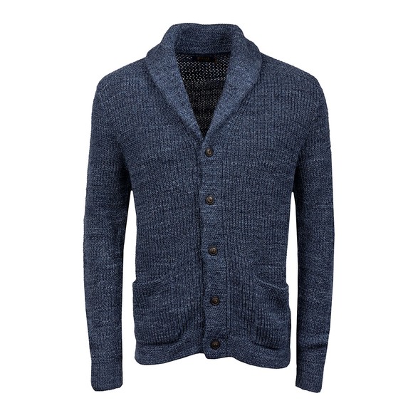 Polo Ralph Lauren Mens Blue Shawl Knit Cardigan main image