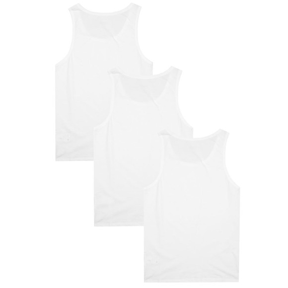 BOSS Mens White Tank Top 3 Pack #2