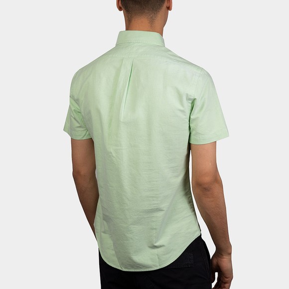 Polo Ralph Lauren Mens Green Slim Fit Short Sleeve Oxford Shirt #4