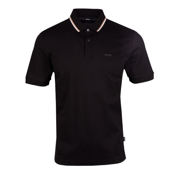 BOSS Mens Black Formal Pack 27 Tipped Polo Shirt #1