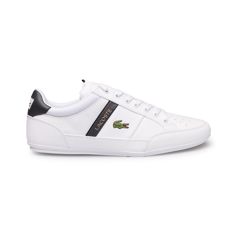Lacoste White \u0026 Grey Chaymon Trainers, Size: 10