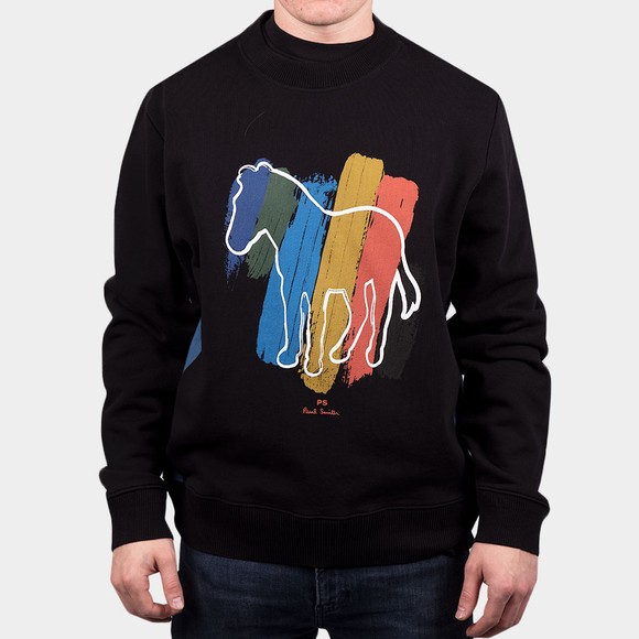 PS Paul Smith Mens Black Broad Stripe Zebra Sweatshirt #2