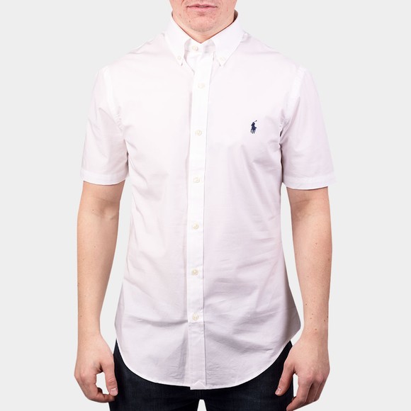Polo Ralph Lauren Mens White Slim Fit Stretch Poplin Short Sleeve Shirt #2