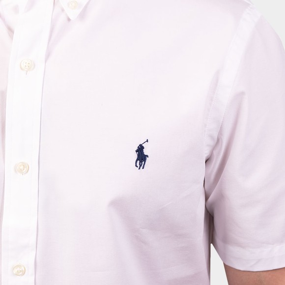 Polo Ralph Lauren Mens White Slim Fit Stretch Poplin Short Sleeve Shirt #3