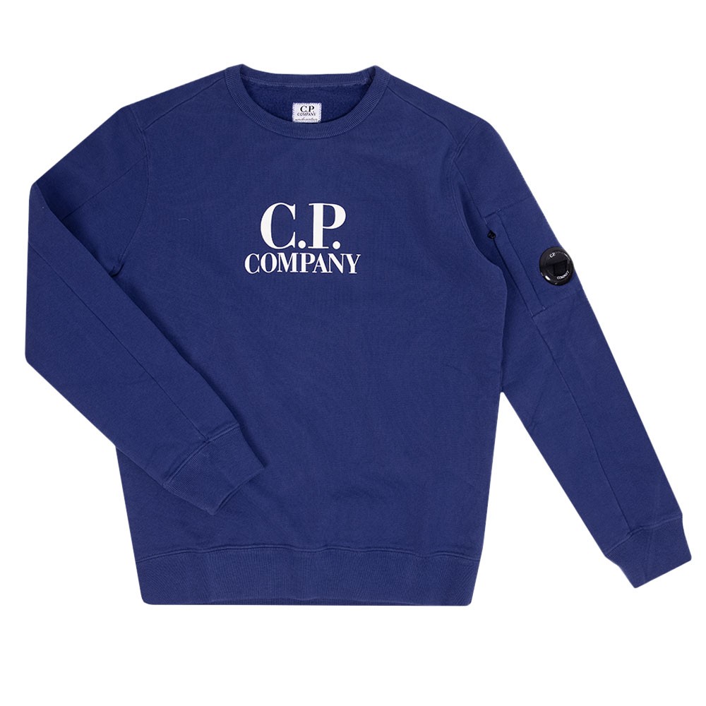 【送料&関税込】C.P. Company Blue Crewneck T-shirt With Logo C.P. Company blue logo print crew t-shirt XL - Archivio85