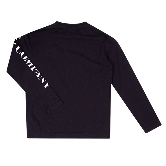 C.P. Company Undersixteen Boys Blue Diamond Logo Long Sleeve T Shirt #2