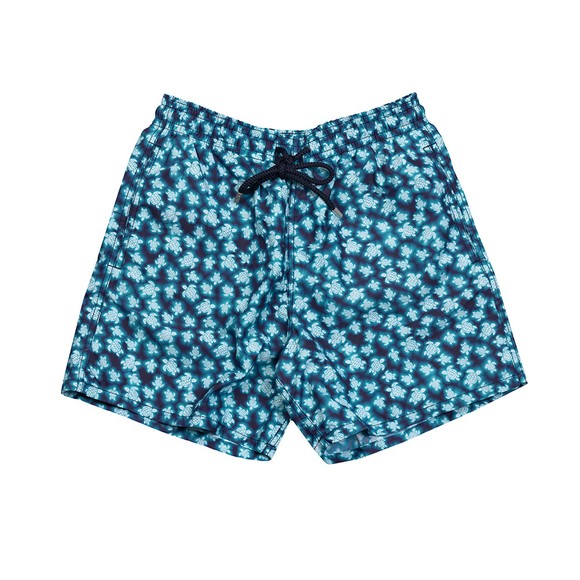 Vilebrequin Mens Blue Blurred Turtle Swim Short #1