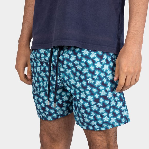 Vilebrequin Mens Blue Blurred Turtle Swim Short #2