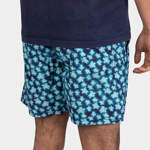 Vilebrequin Mens Blue Blurred Turtle Swim Short #3