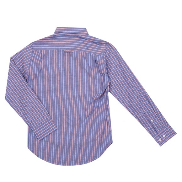 Gant Boys Blue Gant Striped Pinpoint Oxford Shirt main image