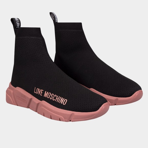 Love Moschino Womens Black Sock Runner main image