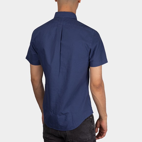 Polo Ralph Lauren Mens Blue Slim Fit Garment Dyed Short Sleeve Oxford Shirt main image