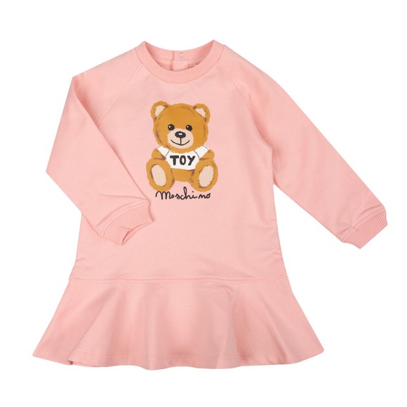Moschino Girls Pink Toy Bear Sweatshirt Dress #1