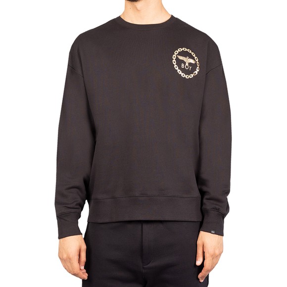 Boy London Mens Black Eagle Backprint Sweatshirt #2
