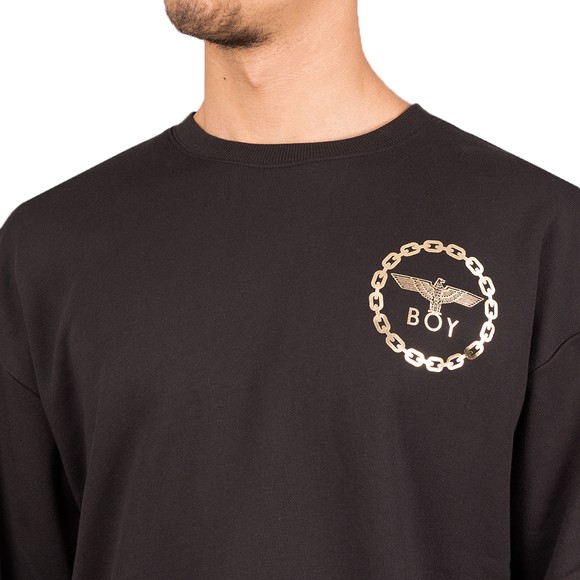 Boy London Mens Black Eagle Backprint Sweatshirt #3