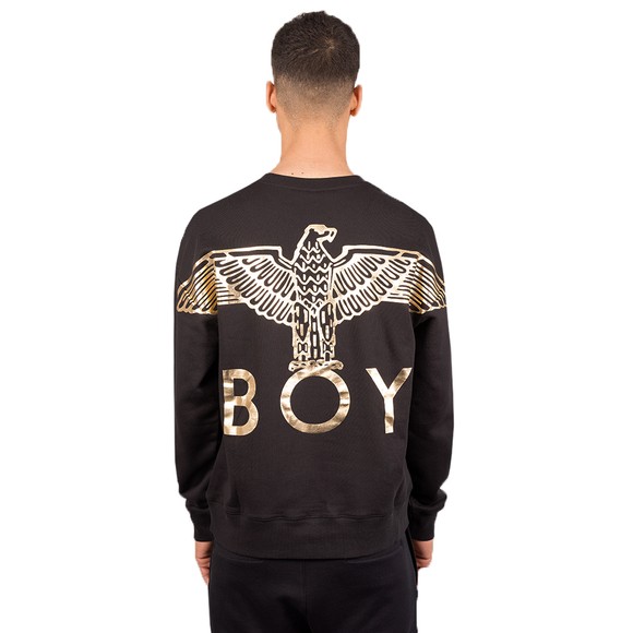 Boy London Mens Black Eagle Backprint Sweatshirt #4