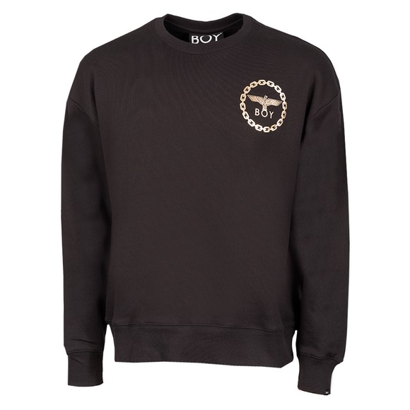 Boy London Mens Black Eagle Backprint Sweatshirt #1