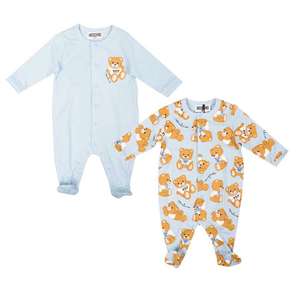 Bear 2 Pack Babygrow