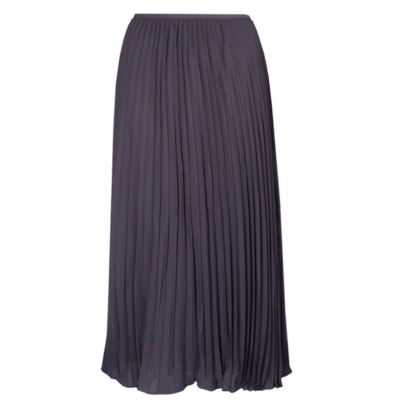 French Connection Womens Blue Ella Chiffon Pleated Skirt main image