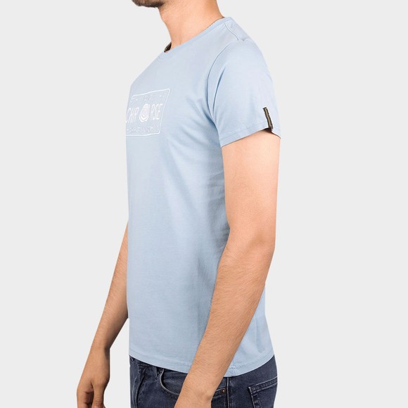 Christian Rose Mens Blue Iconic Chest Plate T-Shirt #3