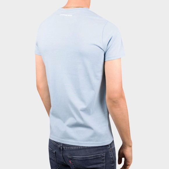 Christian Rose Mens Blue Iconic Chest Plate T-Shirt #4