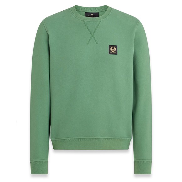 Belstaff Mens Green Chest Logo Sweatshirt #1