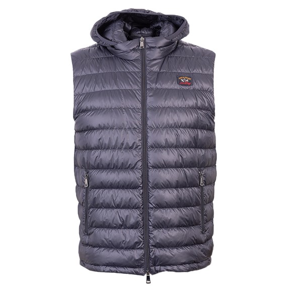 Paul & Shark Mens Blue Light Down Hooded Gilet #1