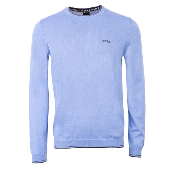 BOSS Mens Blue Athleisure Ritom Jumper #1