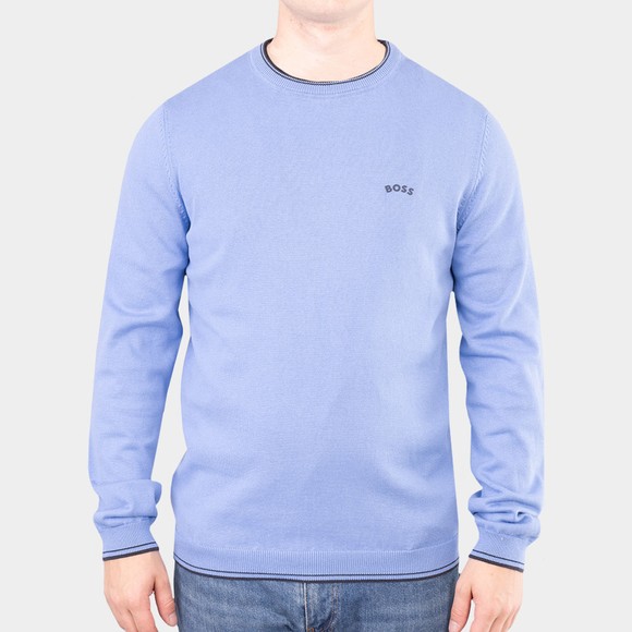 BOSS Mens Blue Athleisure Ritom Jumper #2