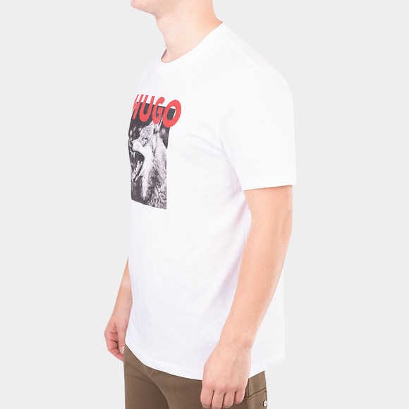 HUGO Mens White Dupus T Shirt #3
