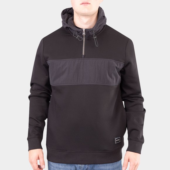 HUGO Mens Black Doregano Half Zip Sweatshirt #2