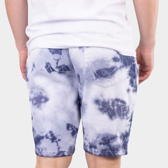 True Religion Mens Blue Tie Dye Sweat Short #4