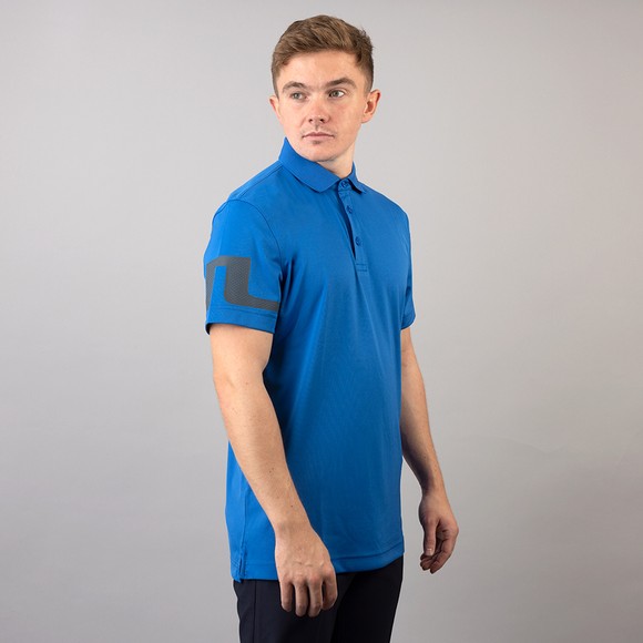 J.Lindeberg Mens Blue Heath Regular Polo Shirt #3