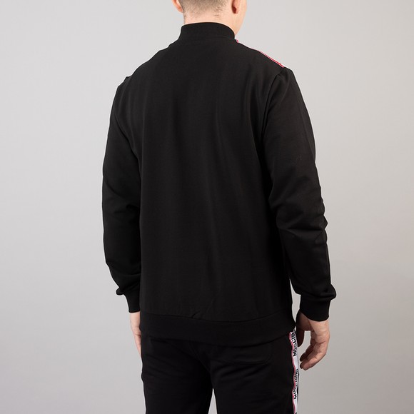 Moschino Mens Black Chest Logo Half Zip Tape Sweatshirt #4