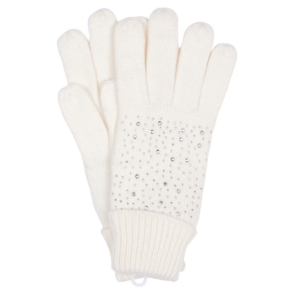 Barbour International Womens White Podium Knit Gloves main image