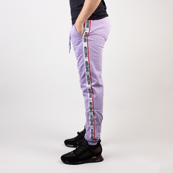 Moschino Mens Purple Rubber Logo Tape Leg Jogger #3