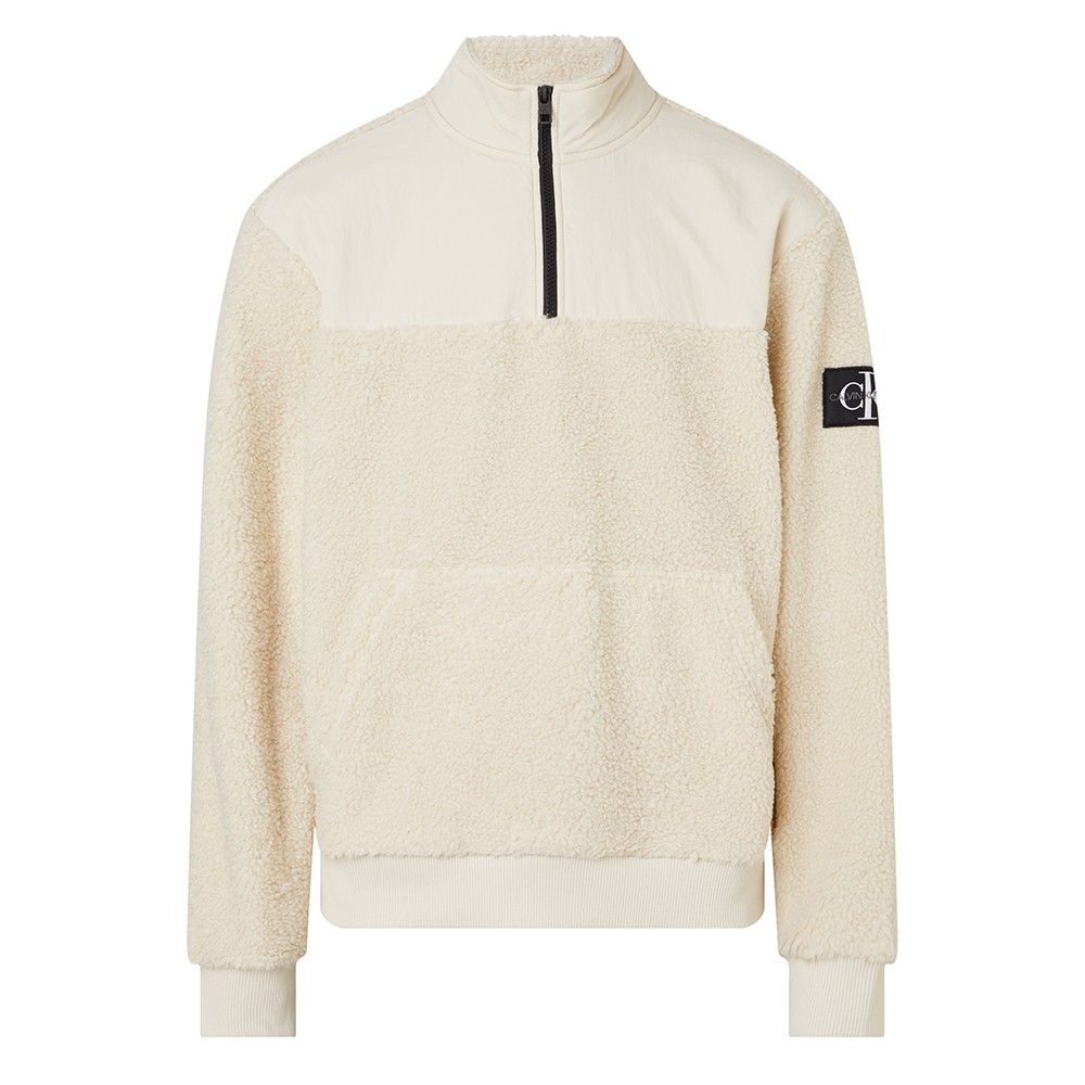 Relaxed Sherpa Zip Neck Jumper Relaxed Sherpa Zip Neck Jumper
