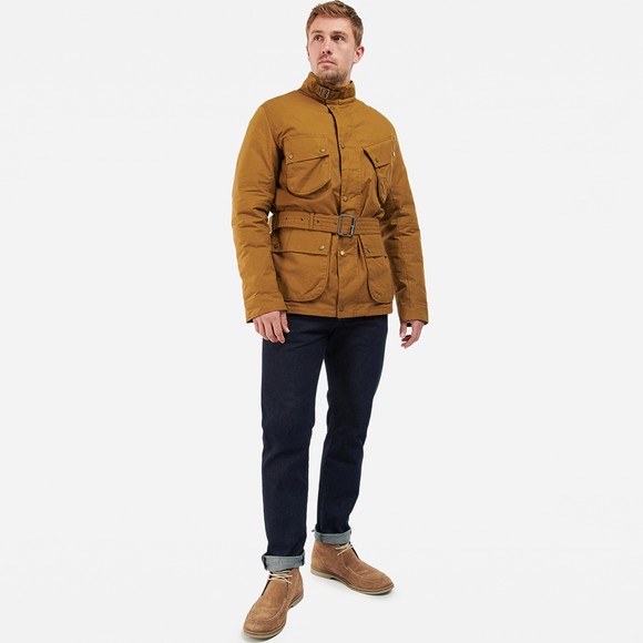 Barbour International Mens Brown Winter A7 Grid Casual Jacket #3