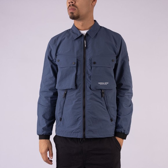 Marshall Artist Mens Blue Cotton Overshirt main image