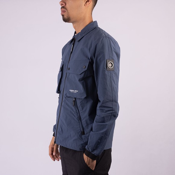 Marshall Artist Mens Blue Cotton Overshirt main image
