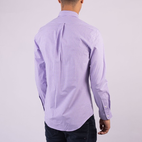 Polo Ralph Lauren Mens Purple LS Slim Fit Gingham Check Shirt #4