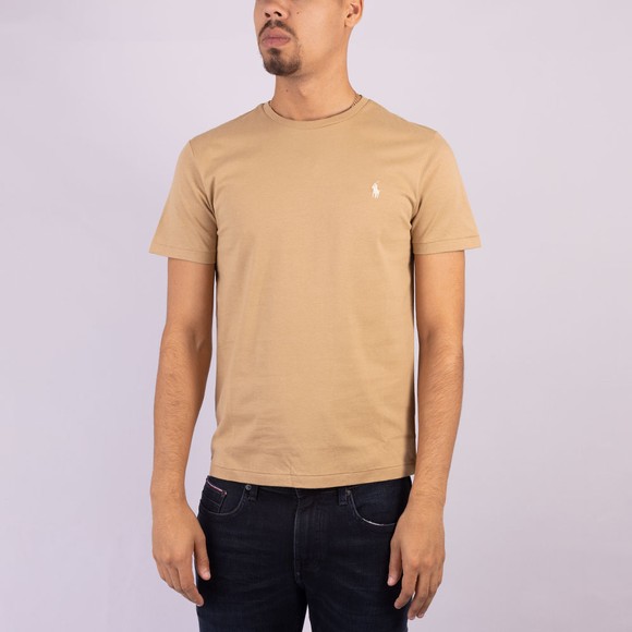 Polo Ralph Lauren Mens Beige Custom Slim Fit T-Shirt main image
