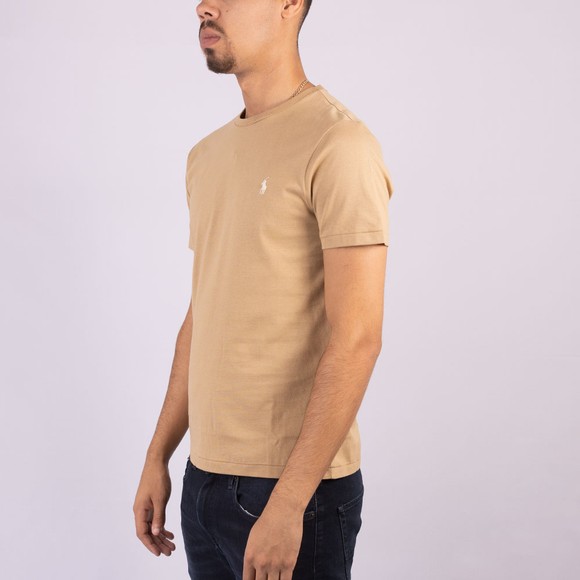 Polo Ralph Lauren Mens Beige Custom Slim Fit T-Shirt main image