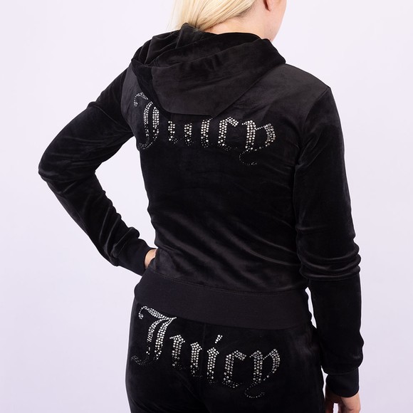 Juicy Couture Womens Black Ombre Crystal Track Top  #4