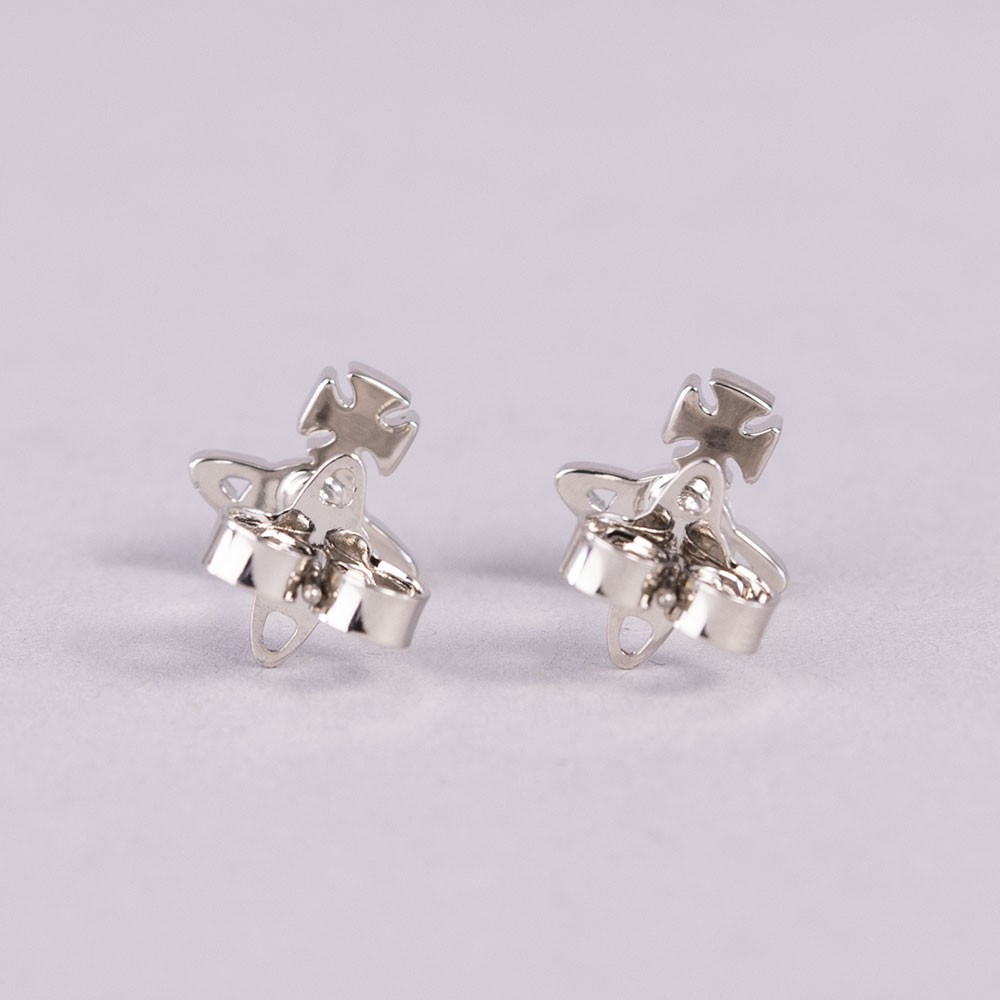 ピアス Vivienne Westwood Silver Balbina Earrings With Pearl Vivienne Westwood Balbina Earrings | Oxygen Clothing