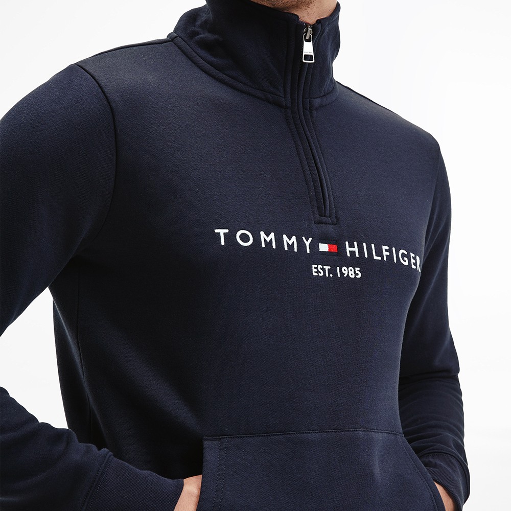Tommy Hilfiger Logo Mockneck Half Zip | Oxygen Clothing