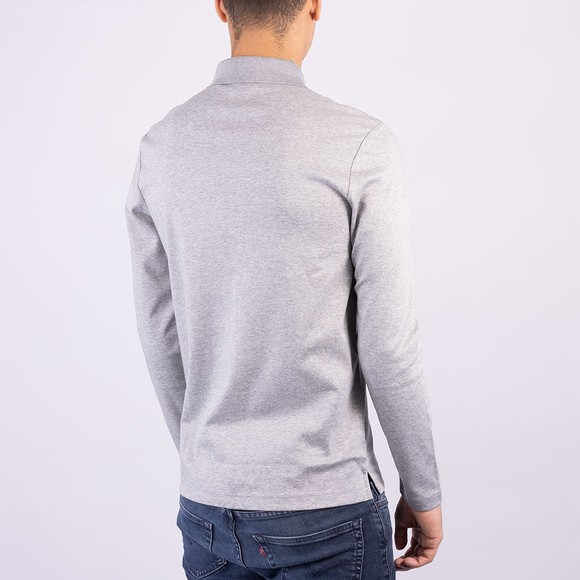 BOSS Mens Grey Formal Pado 08 Long Sleeve Polo Shirt #4